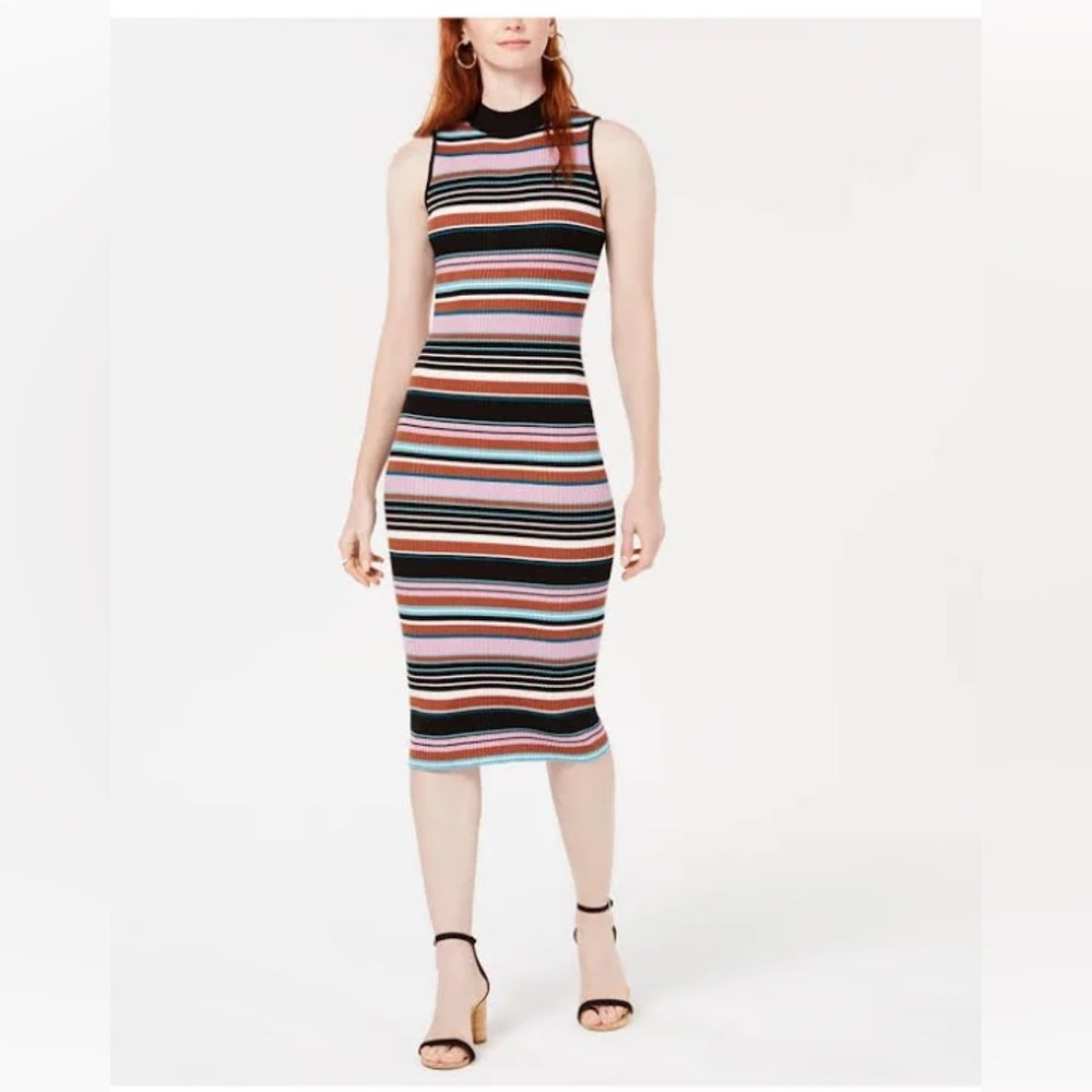 Mock neck midi dress